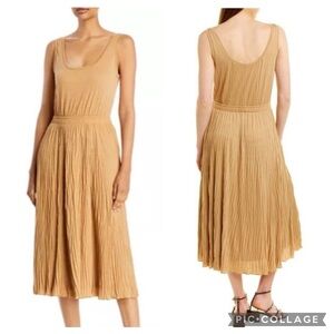 Vince Pleated Scoop Neck Tank Dress